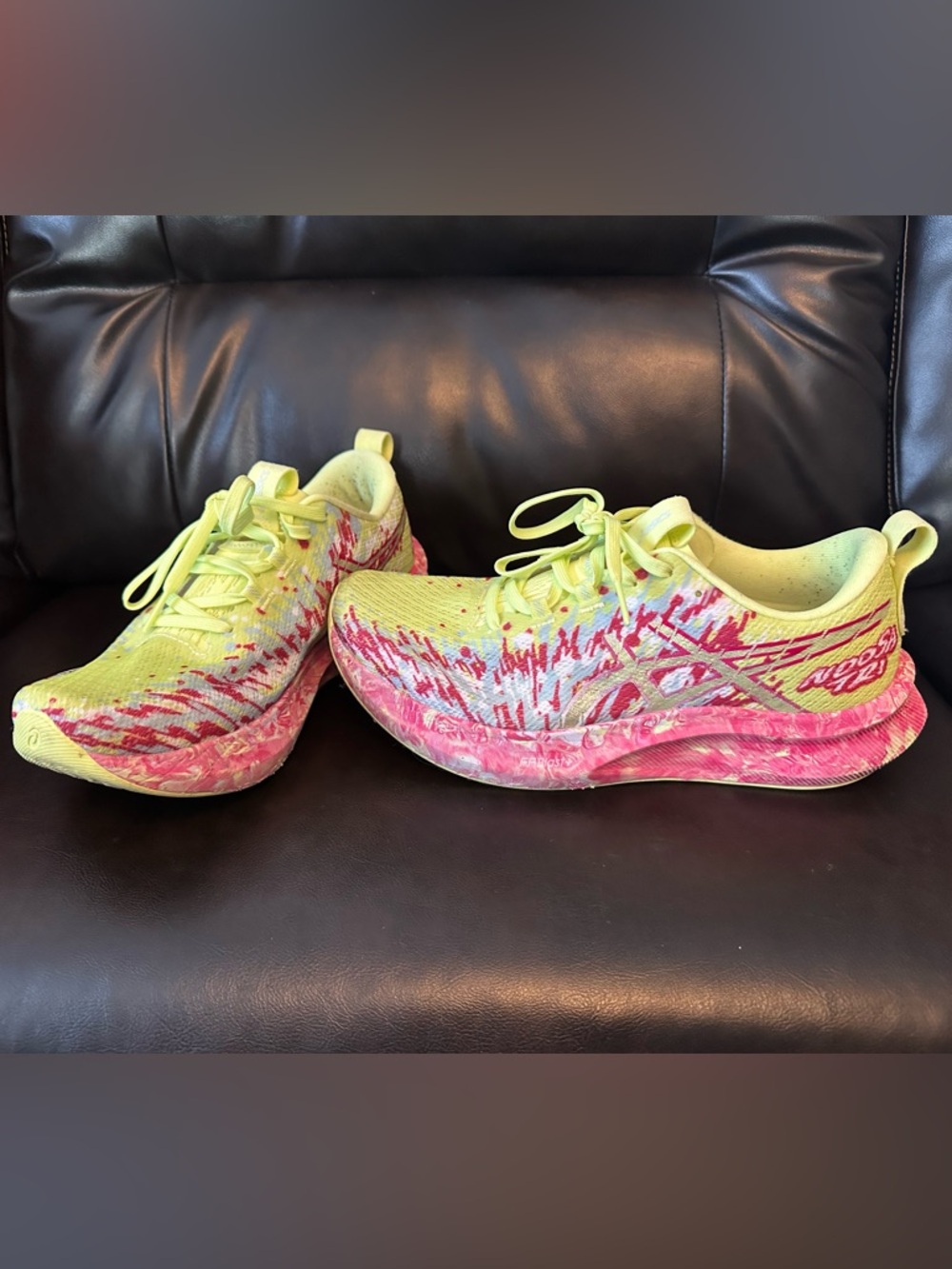 ASICS Women’s Neon Yellow & Hot Pink Athletic Running Shoes